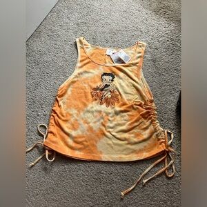 Betty boop crop tank top